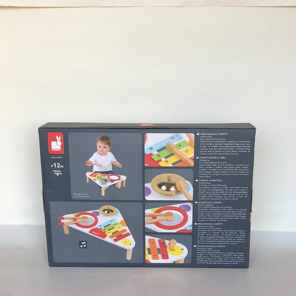 Janod Wooden Musical Table Confetti - Children's Musical Instrument New Sealed - Picture 9 of 12